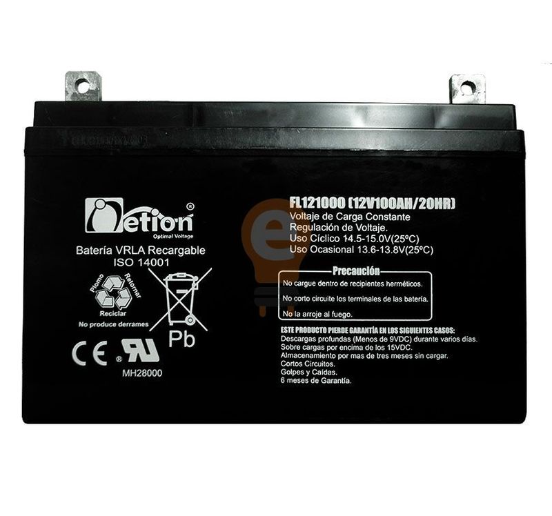 Batería AGM / REF: PRO05BAT100H12V / 100AH / Descarga profunda