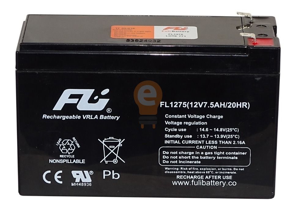 Batería sellada 12V – 7.5Ah - Soluciones Eléctricas y Electrónicas.